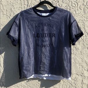 Navy Blue Duo layered Tee
